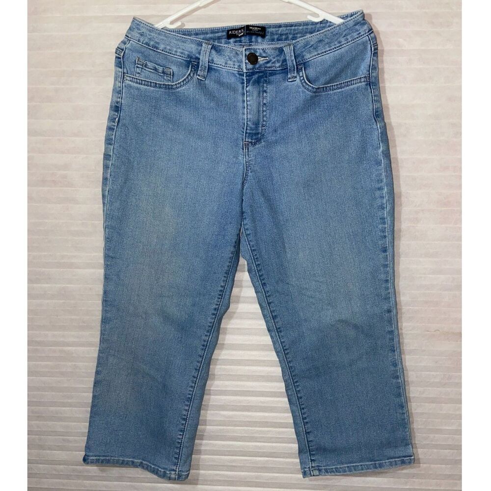 Riders by Lee Midrise Capri you are Beautiful Size 6M 1RMABW8 Light Wash